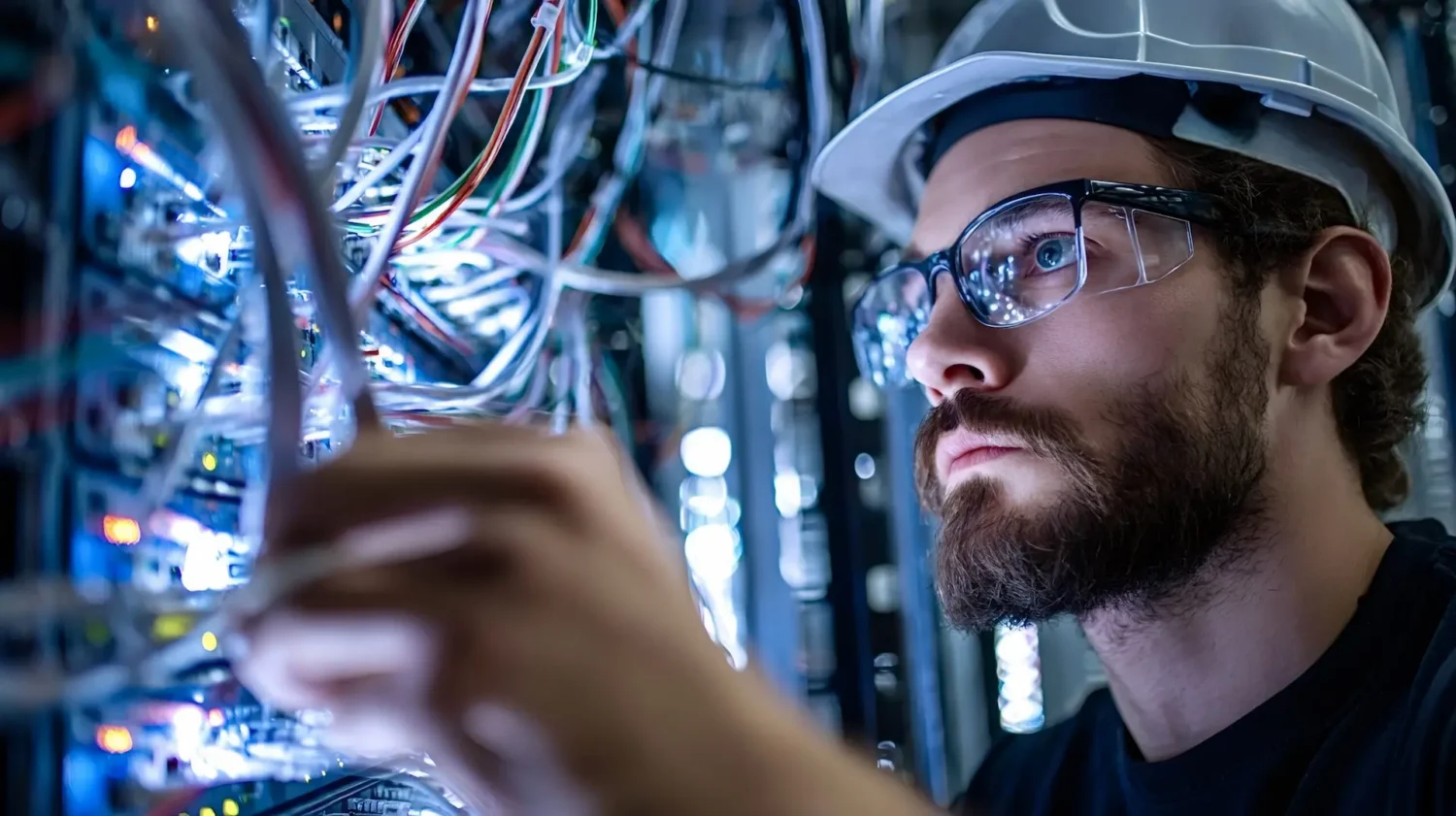 IT Worker in Server Room